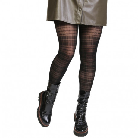 SOKISAHTEL TARTAN ruudulised musta värvi sukkpüksid 455, 424