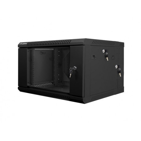 Cabinet installation hanging two sections 19 6U 600x600mm black