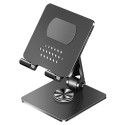 iLike STM4 Metal Tablet PC Holder Stand with Adjustable Perfect Angle & 360 Rotation Black