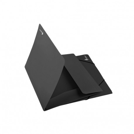 Plastic folder with rubber FORPUS A4 black