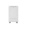 RACK CABINET 19" FREE-STANDING 27U/600X800 (FLAT PACK) WITH MESH DOOR LCD GREY LANBERG