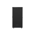 RACK CABINET 19" FREE-STANDING 42U/600X1200 (FLAT PACK) WITH GLASS DOOR LCD BLACK LANBERG