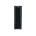 RACK CABINET 19" FREE-STANDING 42U/600X1200 (FLAT PACK) WITH GLASS DOOR LCD BLACK LANBERG