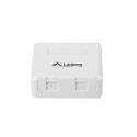 EMPTY SURFACE-MOUNT BOX FOR KEYSTONE 2-PORT LANBERG