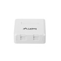 EMPTY SURFACE-MOUNT BOX FOR KEYSTONE 2-PORT LANBERG