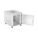 RACK CABINET 19" FREE-STANDING 15U/800X1000 (FLAT PACK) WITH MESH DOOR LCD GREY LANBERG
