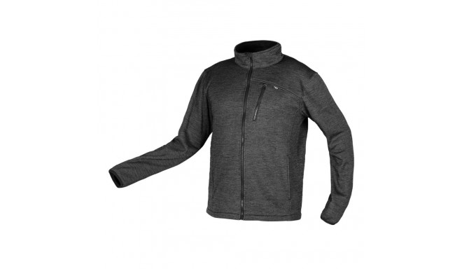 Bluza rozpinana OUTDOOR, pique, szara, rozmiar XXL