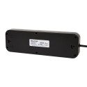 98-208# Przedłużacz sieciowy ps-530s 5-gniazd 4xusb 1xusb-c 3m czarny 2x1mm