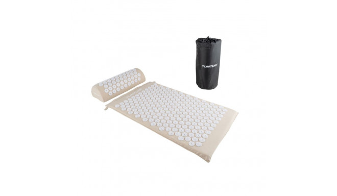 Punktimassaaži matt  ja padi Tunturi Acupressure Mat And Pillow, Beige