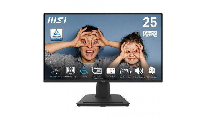 MSI PRO MP252 computer monitor 62.2 cm (24.5&quot;) 1920 x 1080 pixels Full HD LED Black