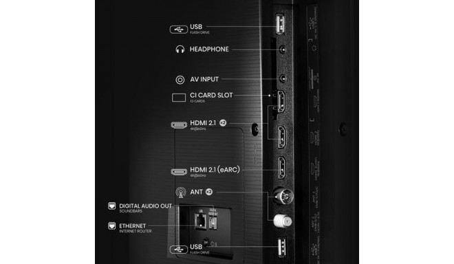 Hisense 75E7NQ TV 190.5 cm (75&quot;) 4K Ultra HD Smart TV Wi-Fi Black 350 cd/m²