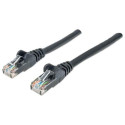 Intellinet Network Patch Cable, Cat6, 3m, Black, CCA, U/UTP, PVC, RJ45, Gold Plated Contacts, Snagle