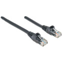 Intellinet Network Patch Cable, Cat6, 3m, Black, CCA, U/UTP, PVC, RJ45, Gold Plated Contacts, Snagle