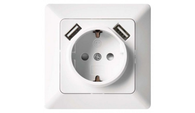 SOCKET WITH USB 2,1 A MAX.