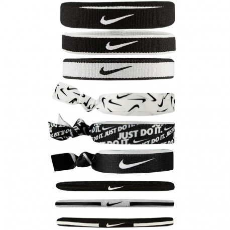 Nike juuksekummid Mixed Ponytail Holders 9tk N0003537036OS, must-valge