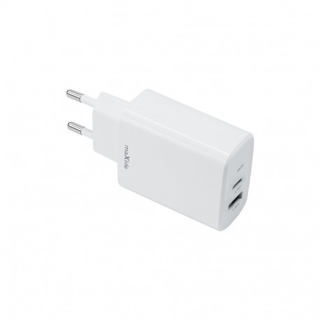 Maxlife MXTC-10-30AC PD QC charger 1x USB-C 1x USB 30W white