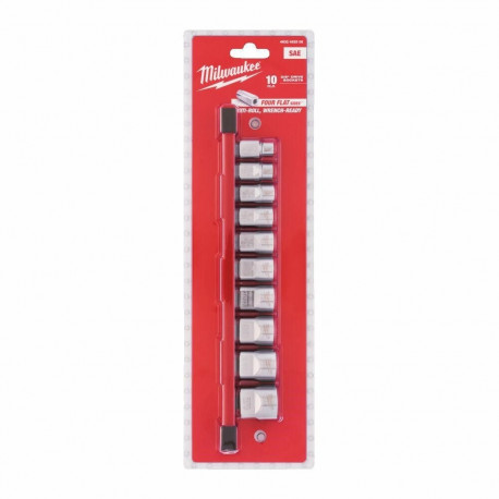 MILWAUKEE SOCKET SET 10 pcs. 3/8" IMPERIAL