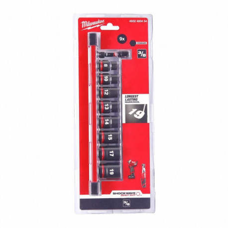Milwaukee löökpadrunite komplekt 3/8" 9pcs