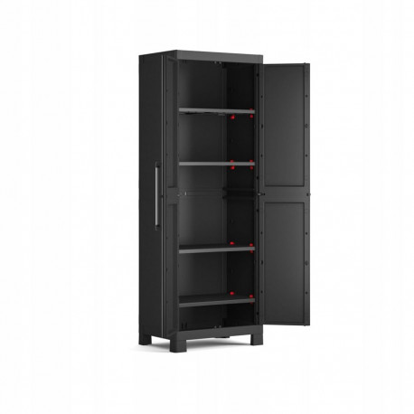 KETER DETROIT GARDEROOB 62x182x45cm JAGATUD RIIULID IT Uus