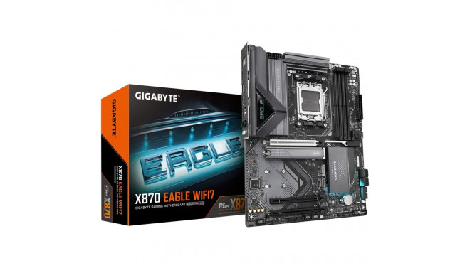 GIGABYTE X870 EAGLE WIFI7 Emaplaat - Toetab AMD Ryzen 9000 Protsessoreid, 14+2+2 faasi VRM, kuni 800