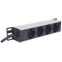 Intellinet 10" 1U Rackmount 4-Way Power Strip - German Type", With Power Indicator, No Surge Protect