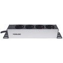 Intellinet 10" 1U Rackmount 4-Way Power Strip - German Type", With Power Indicator, No Surge Protect