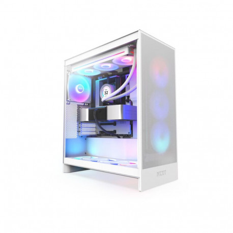 NZXT arvutikorpus H7 FLOW RGB (2024) MIDI TOWER aknaga, valge