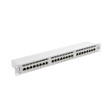 PATCH PANEL 24 PORT 1U 19" CAT.6 FTP SHIELDED GREY LANBERG