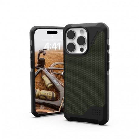 Kaitseümbris Metropolis LT, Apple iPhone 16 Pro, Kevlar oliivroheline, MagSafe, Urban Armor Gear (UA