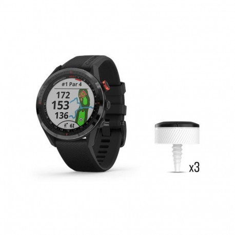 Garmin Approach S62 Smartwatch and CT10 Bundle, Black