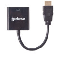 Manhattan HDMI to VGA Converter cable, 1080p, 30cm, Male to Female, Equivalent to HD2VGAE2, Micro-US