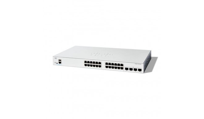 Cisco Catalyst 1300-24T-4G Managed Switch, 24 Port GE, 4x1GE SFP, Limited Lifetime Protection (C1300