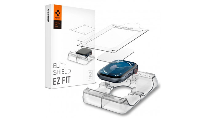 Spigen Elite Shield ”EZ FIT” Hybrid Glass 2-PACK for Apple Watch 10 (46MM) - Clear