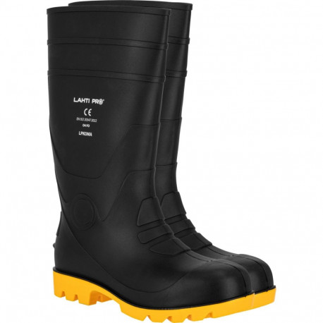 meeste must-kollased kõrged PVC kalossid O4 FO "40" CE Lahti