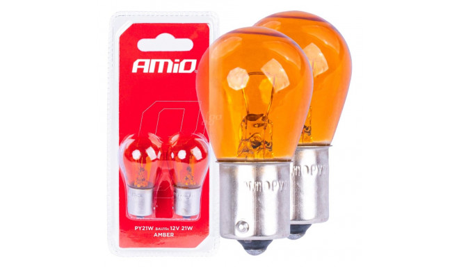 Halogeenpirnid py21w ba15s 12v oranžid 2 tk blister amio-04354/03352