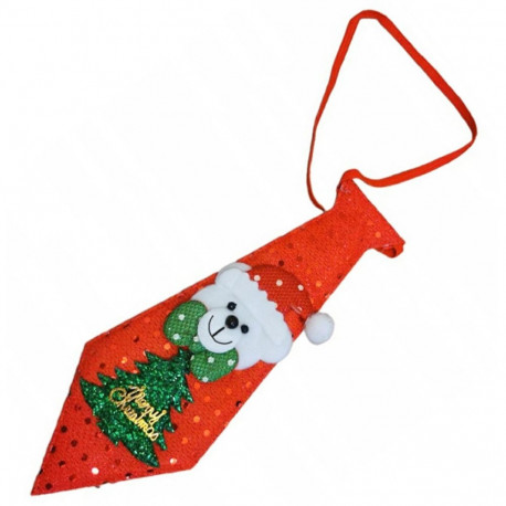 BQ91 Krawat świąteczny mikołaj