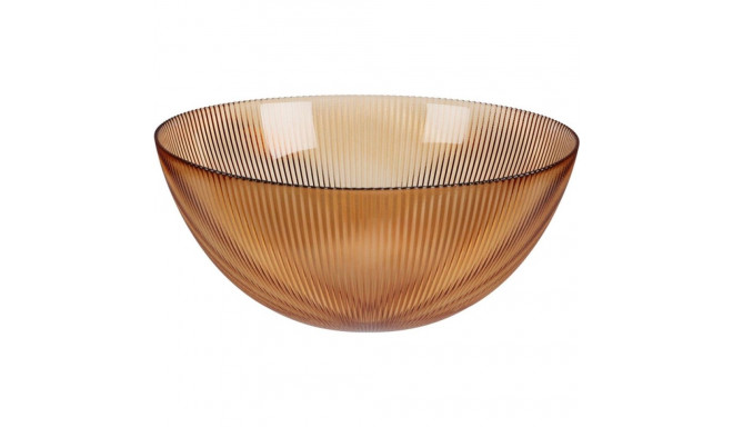 BOWL GLASS DIA 28CM AMBER