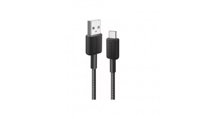 Anker 322 Nylon Cable, Black | A81H6G11 | USB-A to USB-C