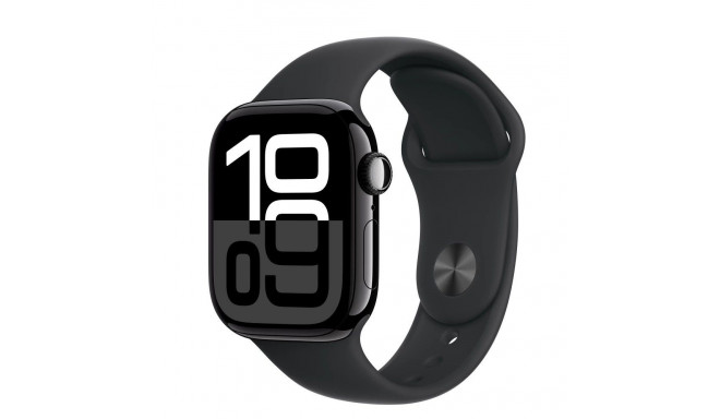 Watch Series 10 GPS + Cellular 42 mm Jet Black Aluminium Case with Black Sport Band - M/L