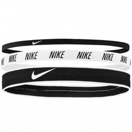 Opaski na włosy Nike Mixed Width Headbands 3 szt. czarno-białe N0002548930OS