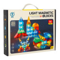 3D konstruktsioon magnetilised tellised LED helendavad 64 tükki