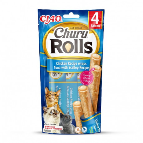 INABA Churu Rolls kana retseptiga tuunikala kammkarbi retseptiga kassimaius 4x10 g