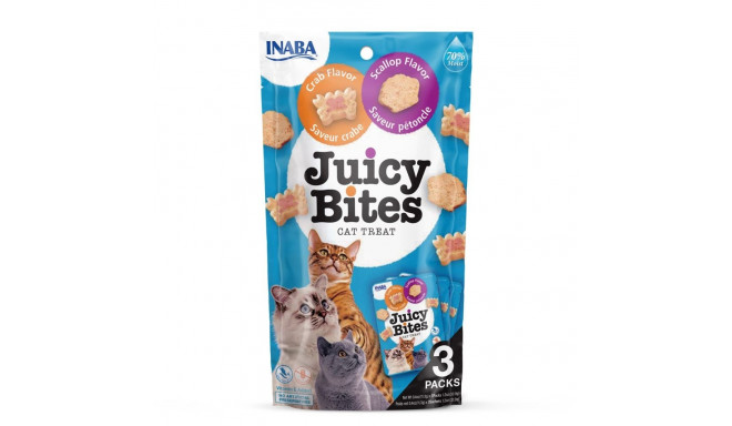 INABA Juicy Bites krabi ja kammkarbi kassimaius 3x11,3 g