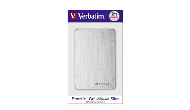 Verbatim Store n Go 2,5  ALU 2TB USB 3.2 Gen 1 Silver       53666