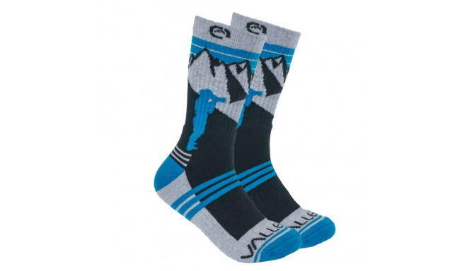 VALLERRET MERINO WOOL CREW SOCK - MTN BLUE (SIZE 41-46)