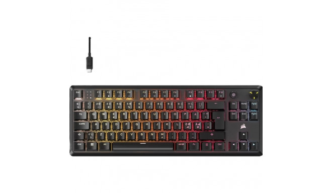 Corsair K70 CORE TKL | Tenkeyless mehaaniline mänguriklaviatuur | Juhtmega | NOR | Must | 0,973 g | 