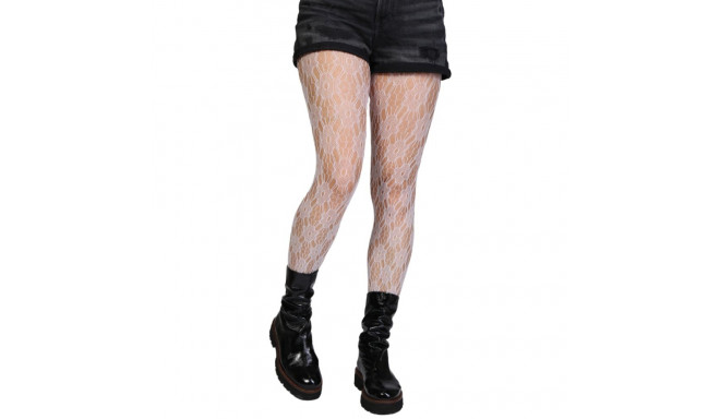 SOKISAHTEL GLORIA valged võrkmustriga sukkpüksid 442