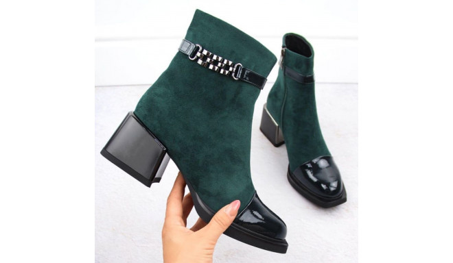 D&A S.Barski ankle boots with decorative heel Premium Collection W MR880-018 OLI269B (39)