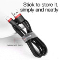 Baseus Lightning Cafule Cable 1.5A 2m Red + Black (CALKLF-C19)