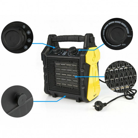 Elektriline kütteseade 2000 W 30 m² IPX0 kaitse 23,5×13×28,5 cm 1,5 kg GEKO G80405